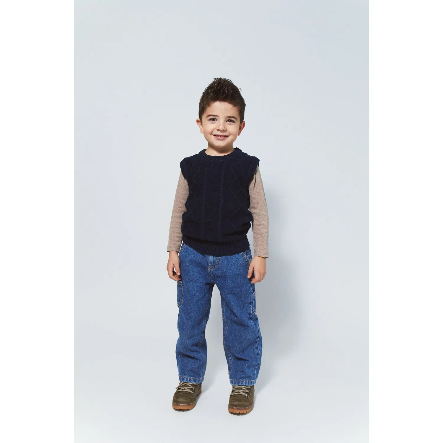 Day To Day Copenhagen Colors Indigo Blue Washed Organic Pocket Jeans Wide Fit