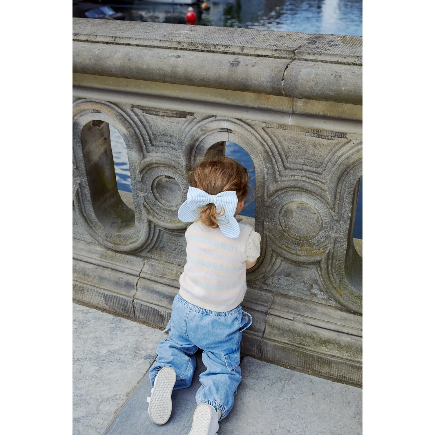 Travel Light Textured Family Style Autumn Days COPENHAGEN COLORS Lt Blue Indigo Washed Organic Cargo Denim Pants