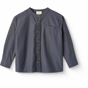 Lightweight Feel COPENHAGEN COLORS Brown/Blue Check Comb. Check Shirt W. Placket