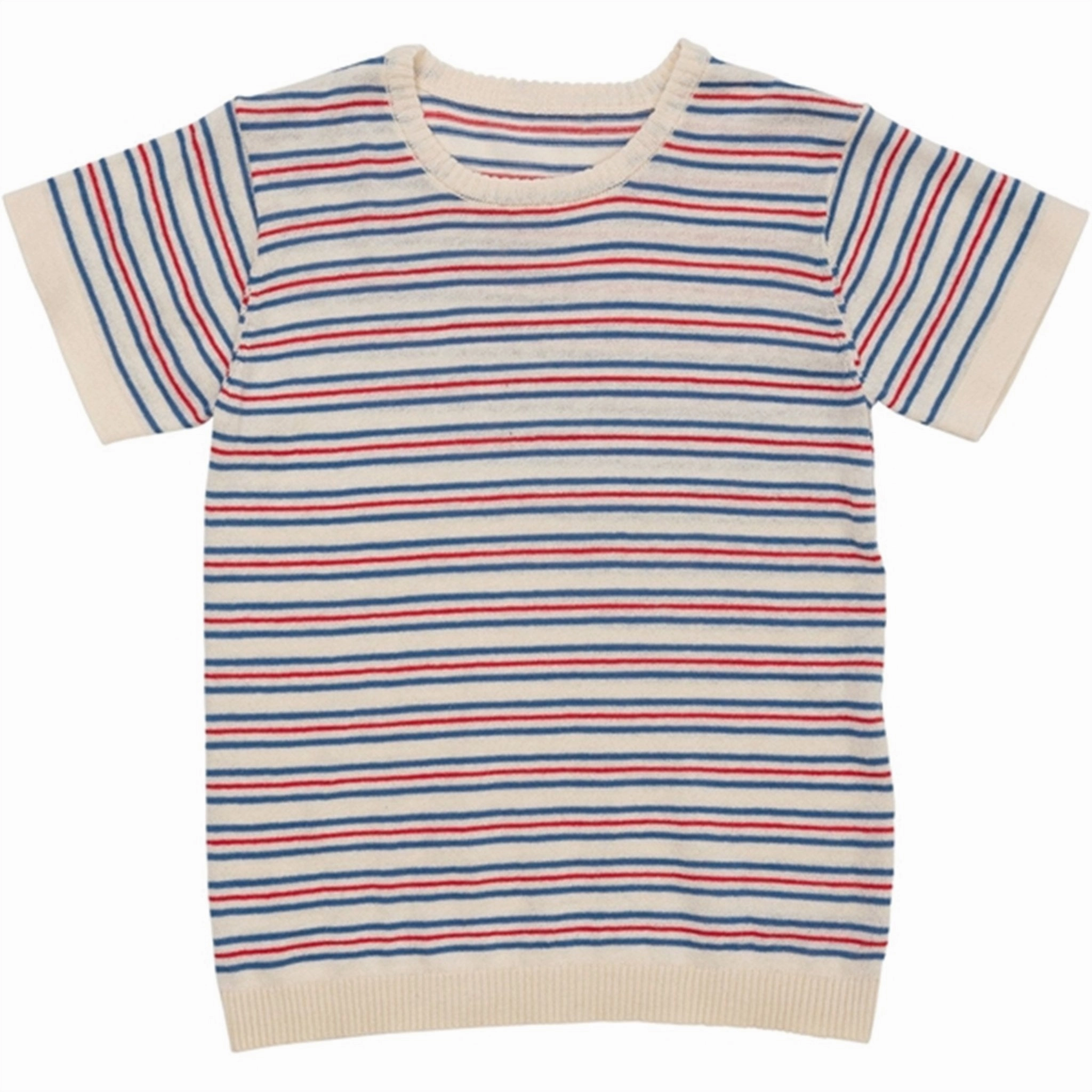 Floral Pattern Playful Vibes Copenhagen Colors Cream/Sky Blue/Red Comb. Knit T-shirt