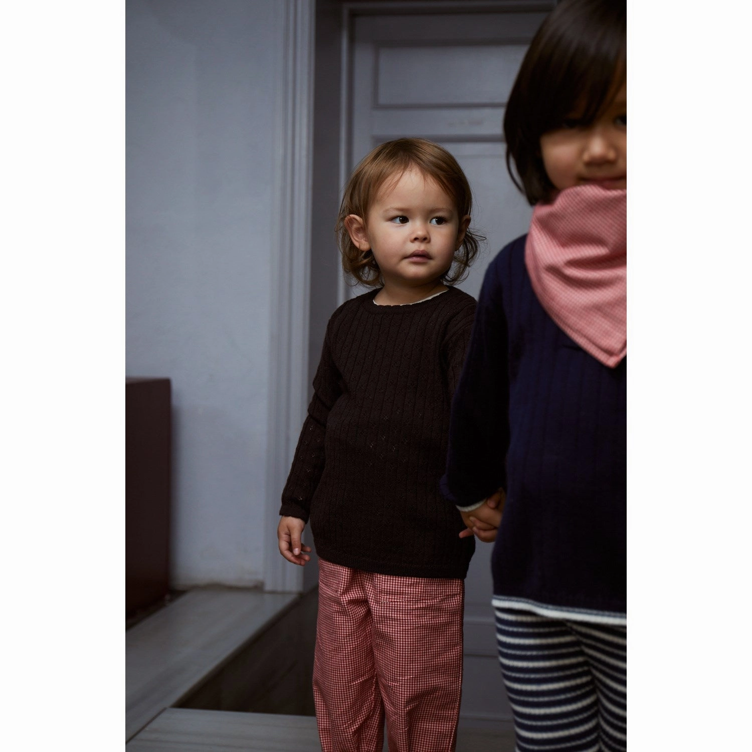 Copenhagen Colors DK Brown Merino Classic Pointelle Blouse Wardrobe Must-Have Polished Style