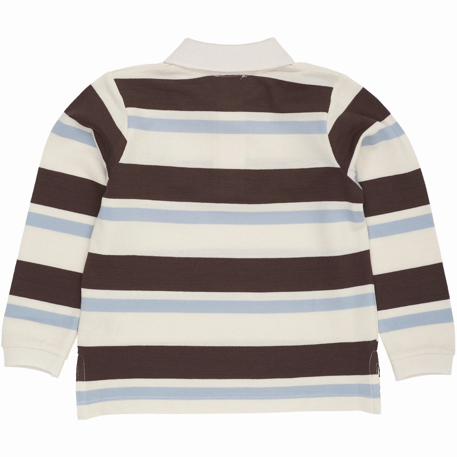 Club Event COPENHAGEN COLORS Dusty Blue Combi Striped Pique Polo Blouse