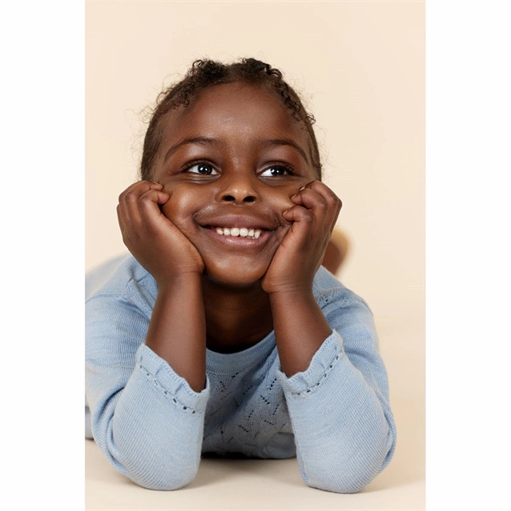 Modern Form Copenhagen Colors Dusty Blue Merino Dress w. Pointelle