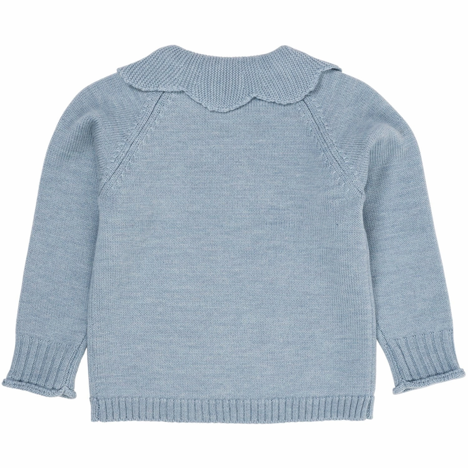 Tailored Silhouette COPENHAGEN COLORS Dusty Blue Merino Marguriette Blouse