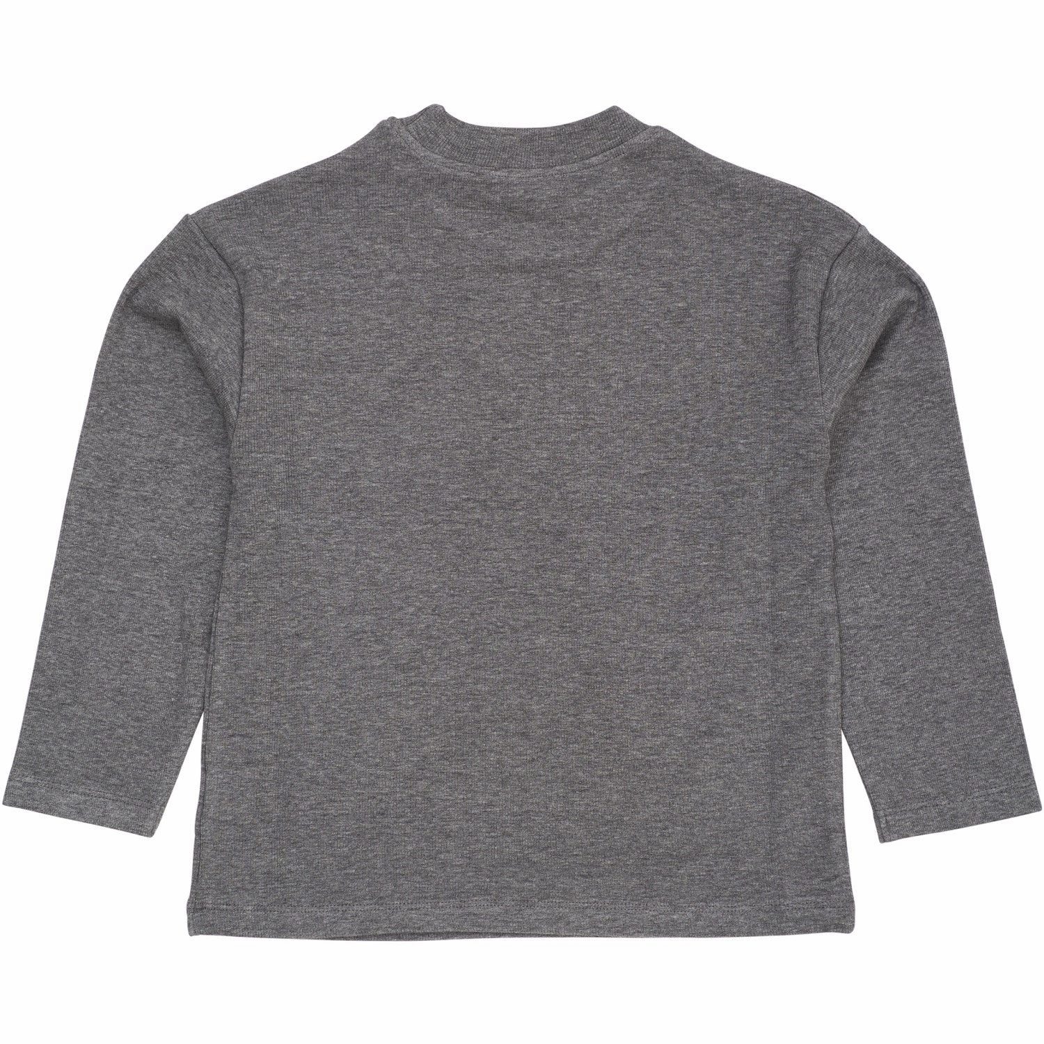Sustainable production Urban Wear COPENHAGEN COLORS Grey Mel Modal Rib Ls Blouse W. Drop Shoulder