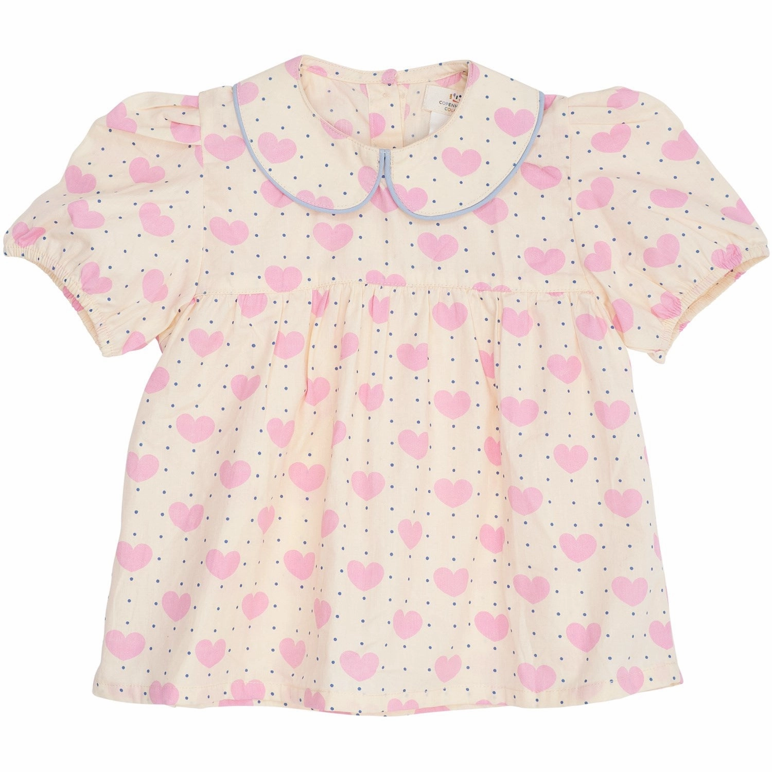 Mountain Escape Holiday Travel COPENHAGEN COLORS Heart Aop Heart & Dots Blouse