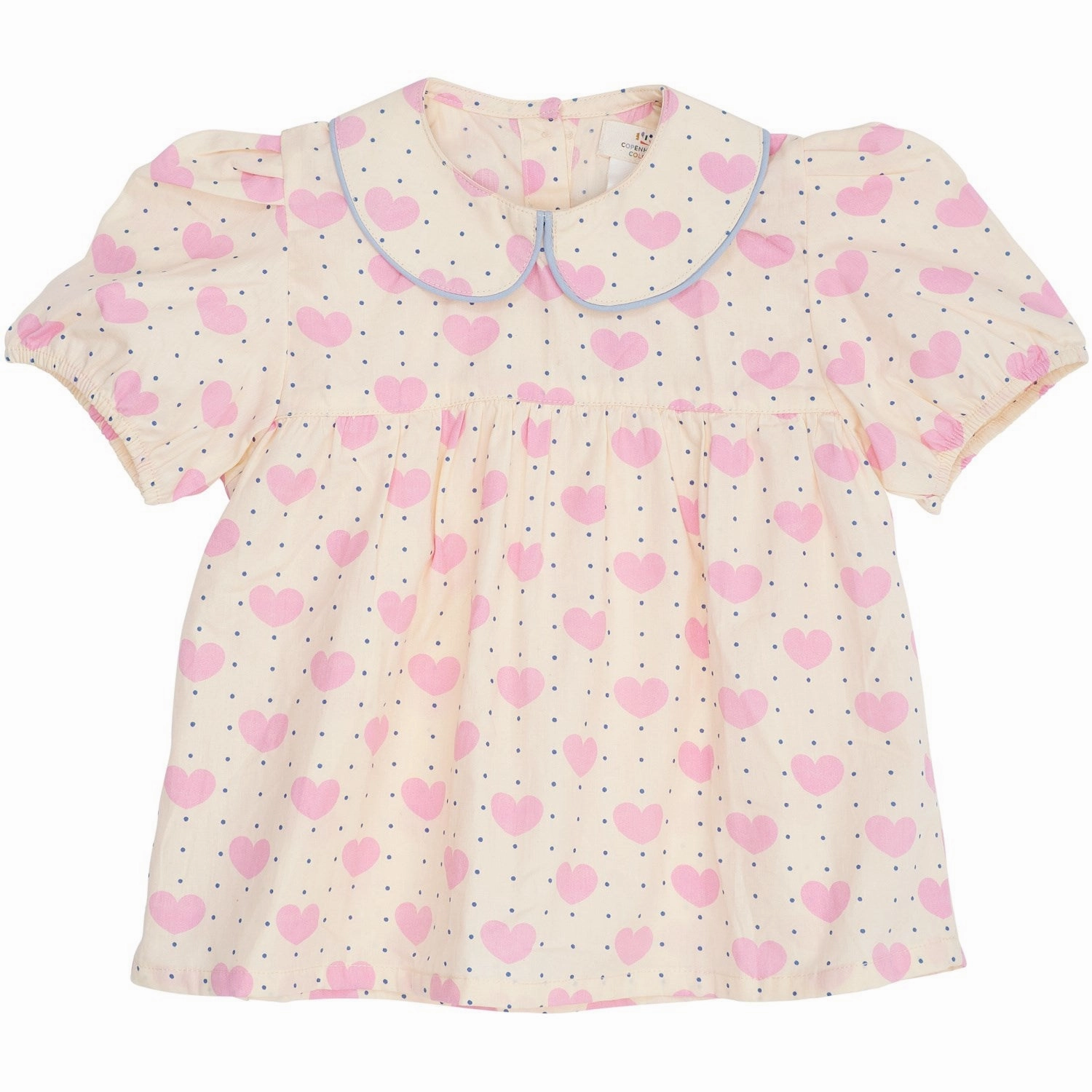 Tall Length COPENHAGEN COLORS Heart Aop Heart & Dots Blouse