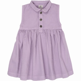 Texture Mood COPENHAGEN COLORS Lavender Organic Twill Dress W Collar