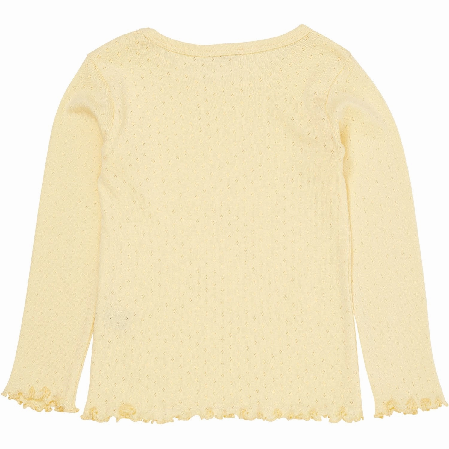 COPENHAGEN COLORS Lt. Yellow Summer Pointelle Ls Tee Adjustable Hem