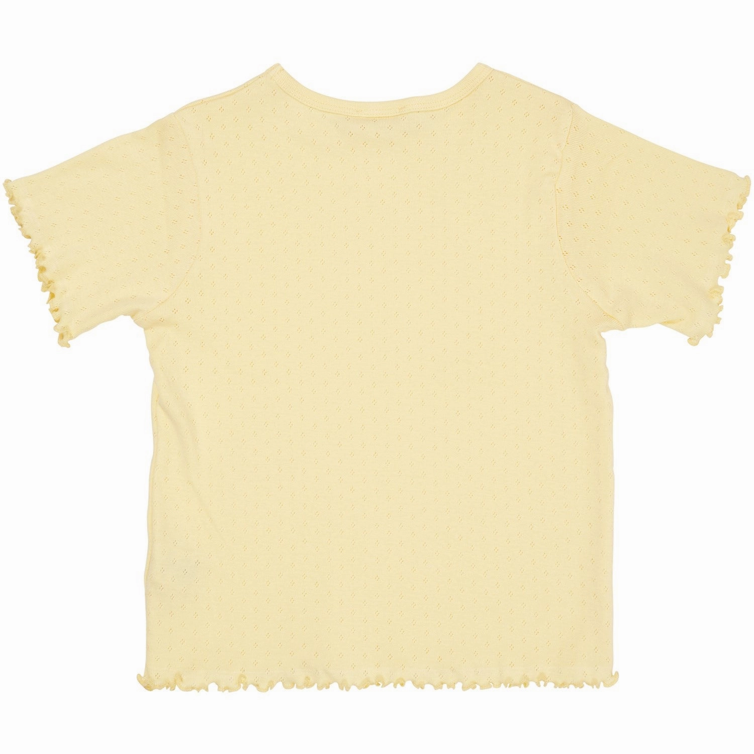 college Collared COPENHAGEN COLORS Lt Yellow Summer Pointelle T-Shirt Ss