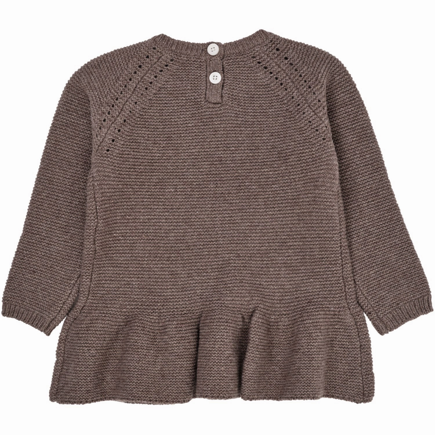Year-Round Favorite Edgy style Copenhagen Colors Natural Melange Lambwool Blouse W. Frill & Bow Emb
