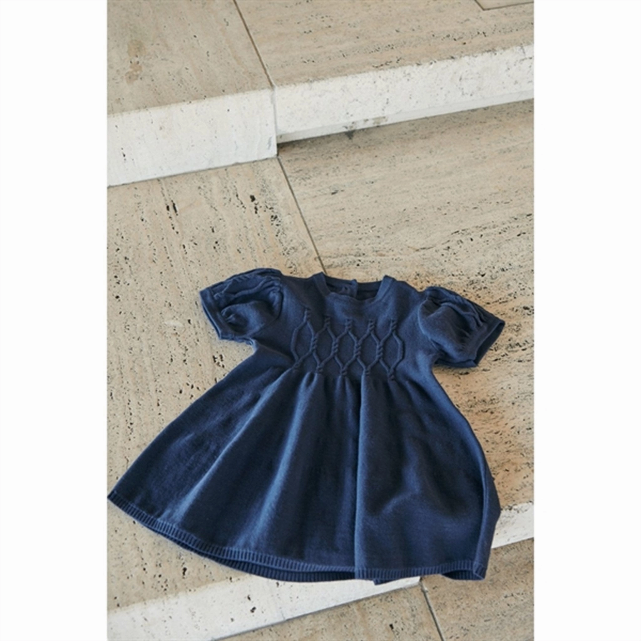 Light Outfit Farm Air Copenhagen Colors Navy Cable Knit Dress