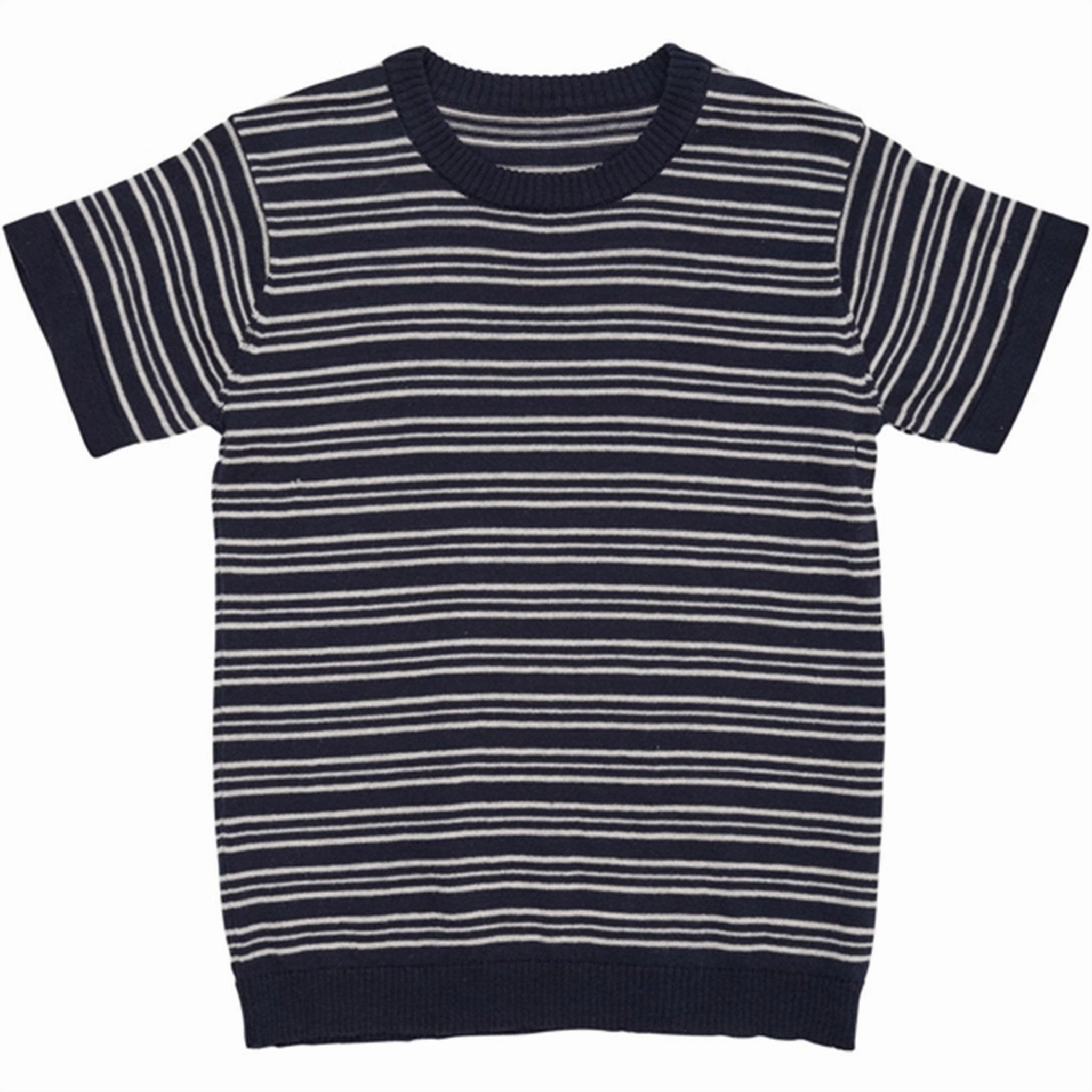 Soft Finish Copenhagen Colors Navy/Cream Comb. Knit T-shirt