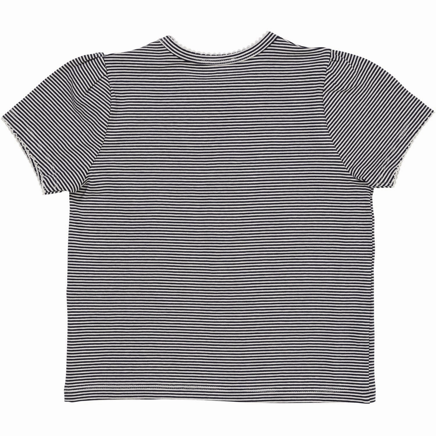 COPENHAGEN COLORS Navy/Cream Stripe Striped T-Shirt Minimal Style Trend Perfect Layer