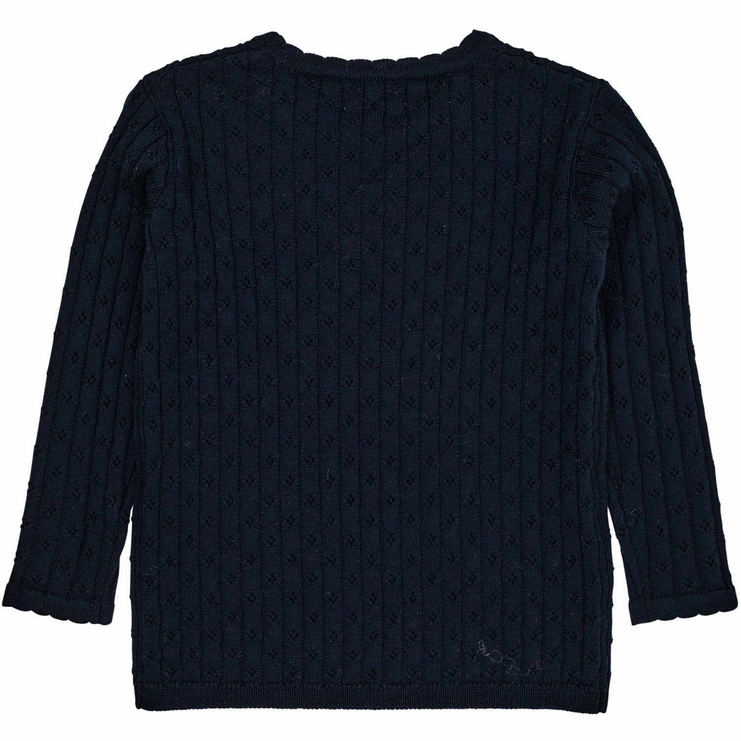 Creative Professional Sleepwear COPENHAGEN COLORS Navy Merino Classic Pointelle Blouse