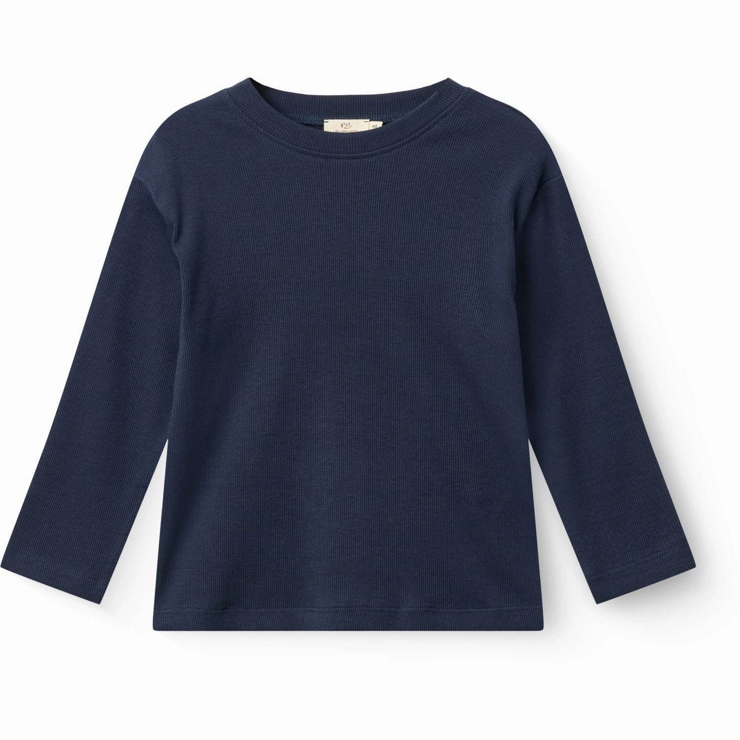 Current Style COPENHAGEN COLORS Navy Modal Rib Ls Blouse W. Drop Shoulder