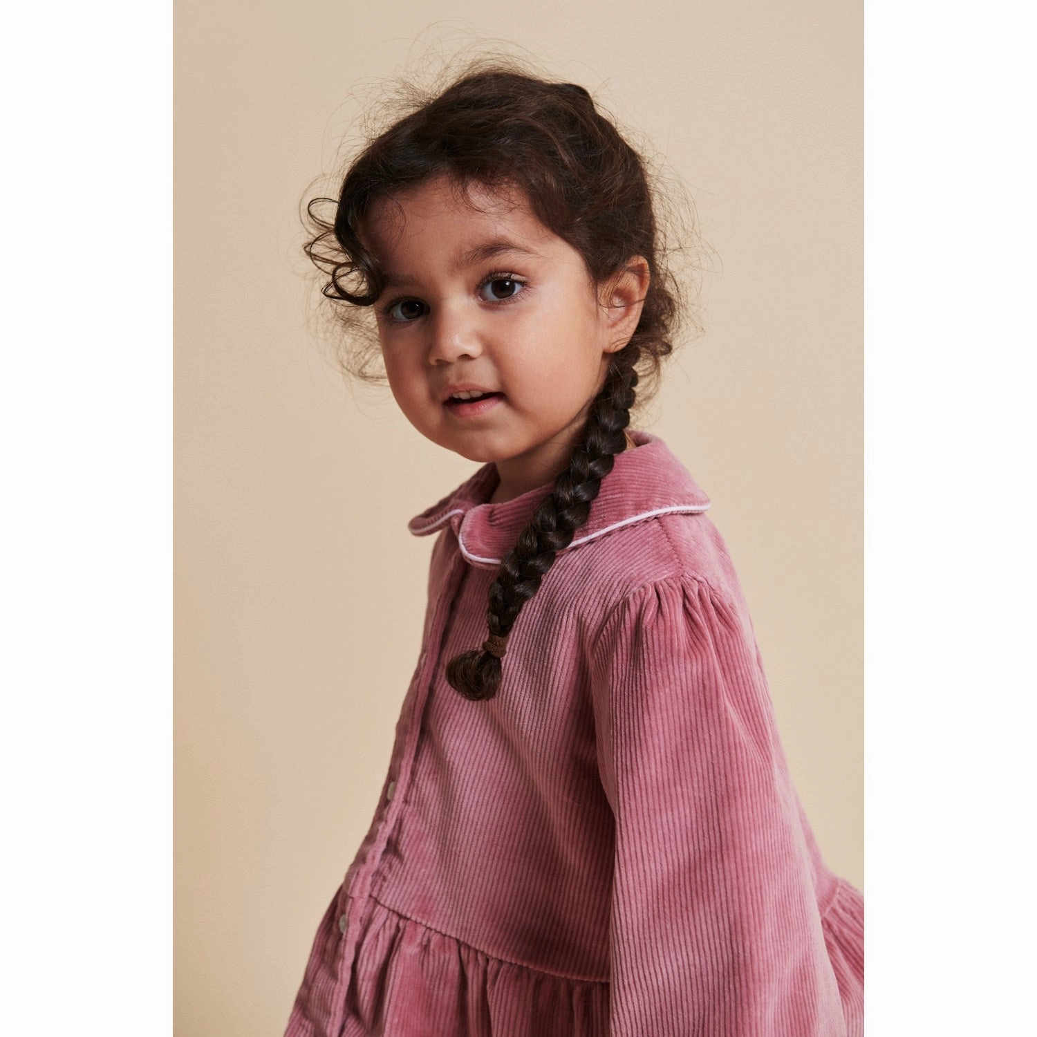 Snug feel Trendy Pattern COPENHAGEN COLORS Rose Comb Corduroy Blouse W. Emb.