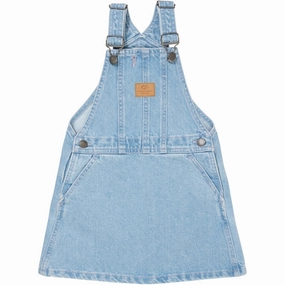 COPENHAGEN COLORS Super Lt Blue Indigo Washed Organic Denim Spencer Dress W Heart Weekend Style