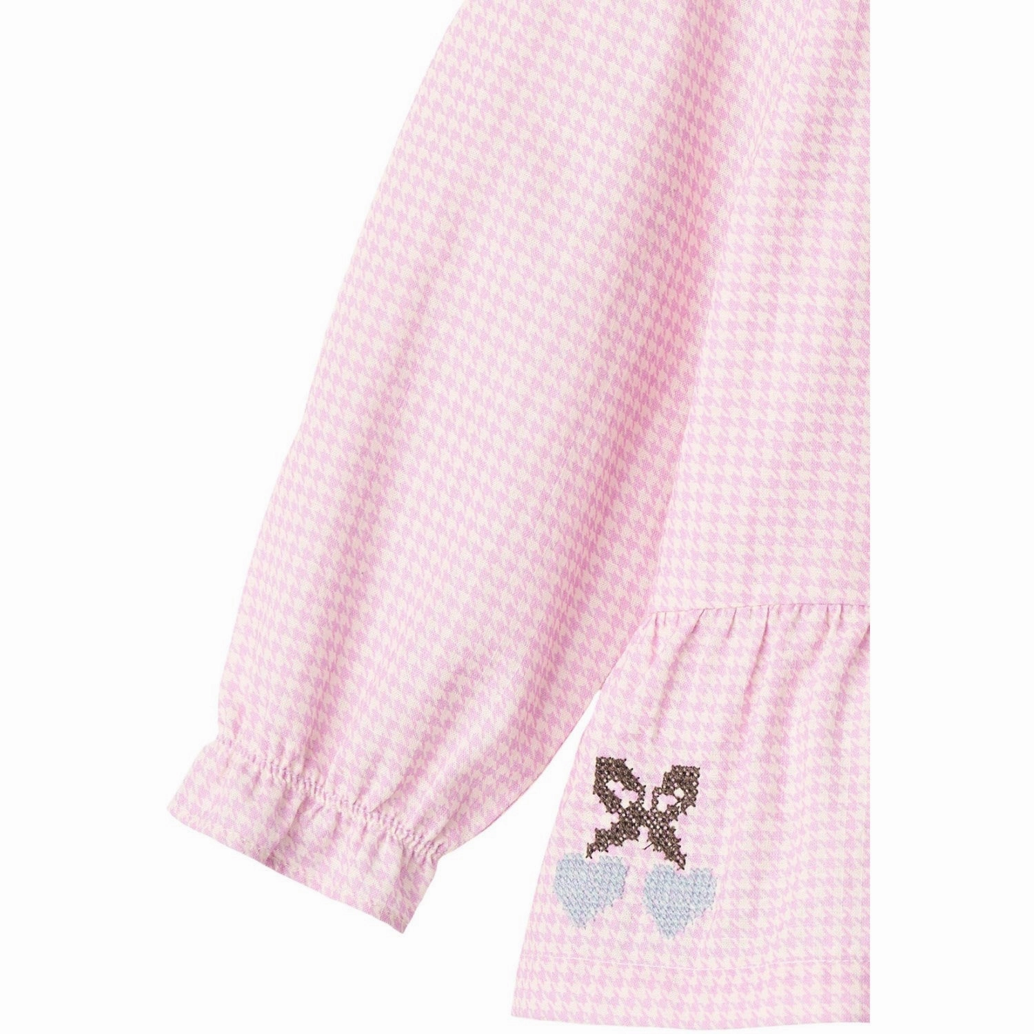 Summer Outfit COPENHAGEN COLORS Syringa Comb. Houndstooth Blouse W. Embroidery