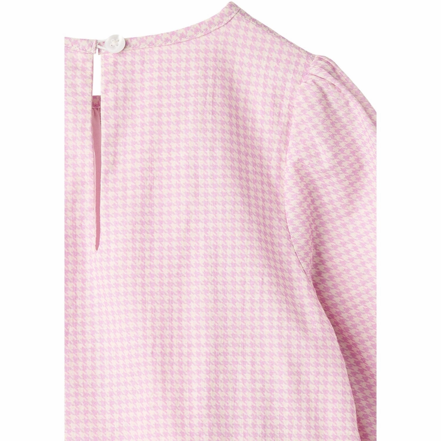 COPENHAGEN COLORS Syringa Comb. Houndstooth Blouse W. Embroidery Non Iron Material