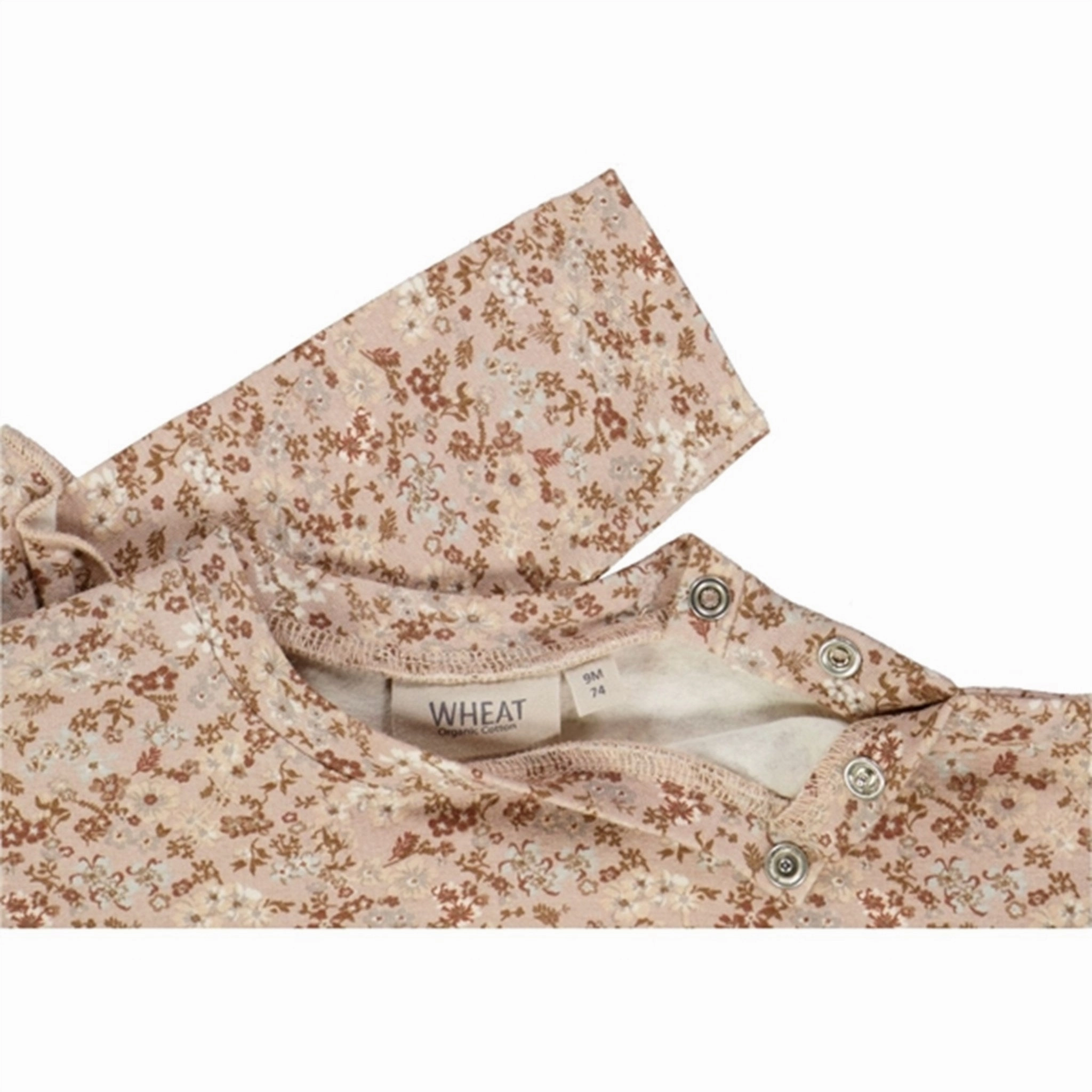 Wheat Pale Lilac Flowers Lilja Jersey Dress City Flow Artisanal-Detail