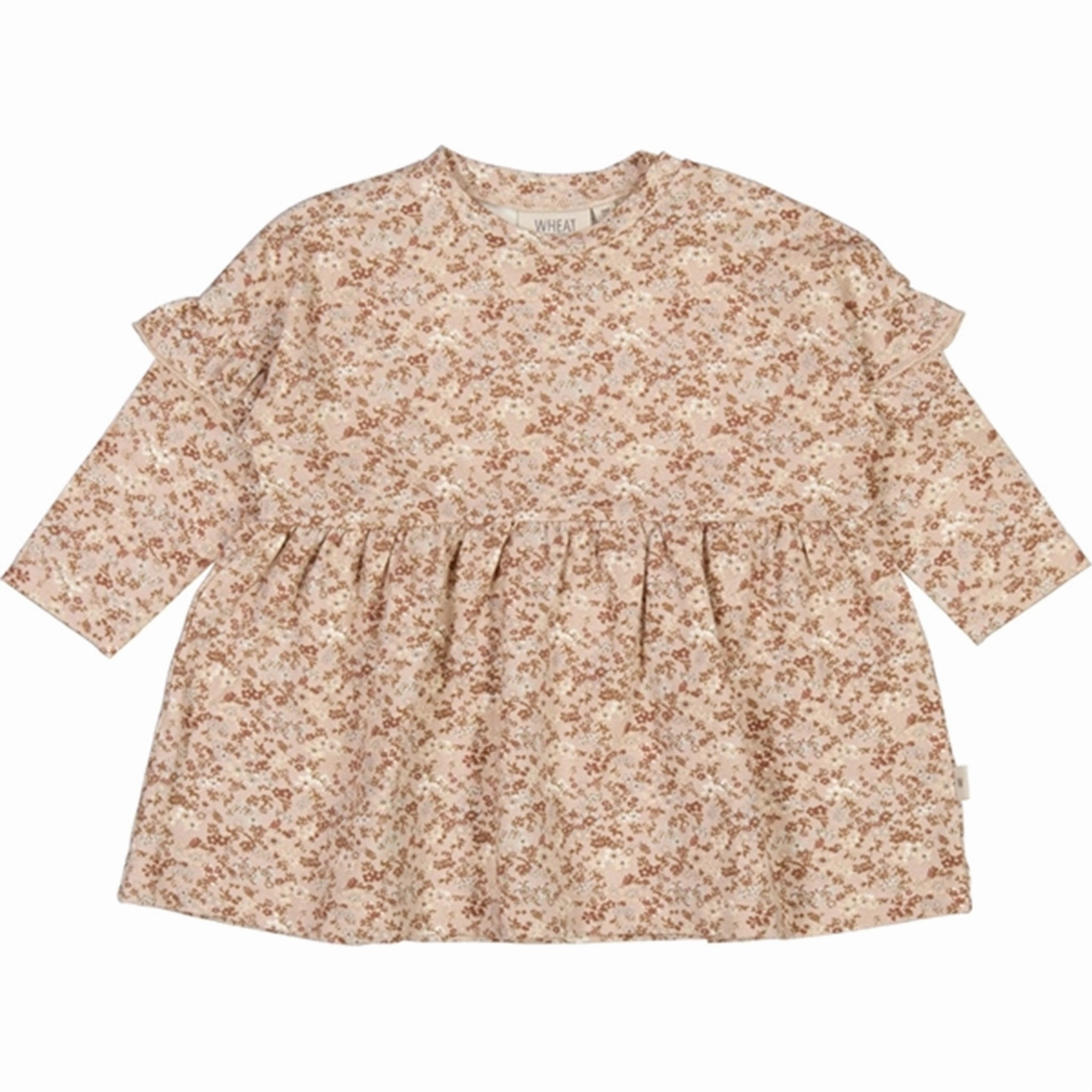 Classic and Modern Wheat Pale Lilac Flowers Lilja Jersey Dress