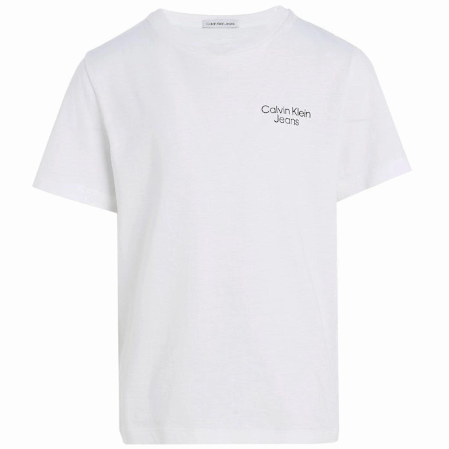 Business Meeting Calvin Klein Bright White Ckj Stack LAndo Tee Ss