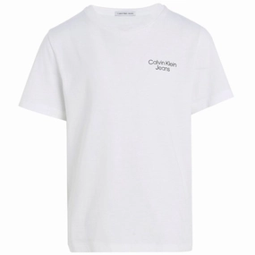 Business Meeting Calvin Klein Bright White Ckj Stack LAndo Tee Ss