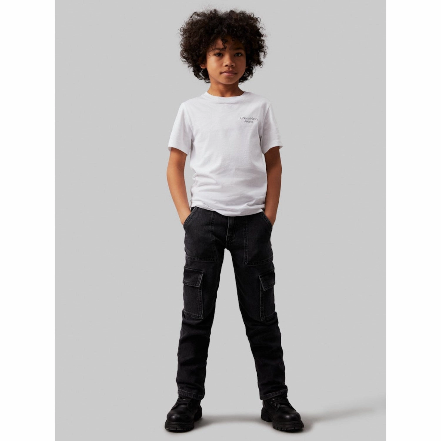 Calvin Klein Bright White Ckj Stack LAndo Tee Ss Basic Wardrobe Piece