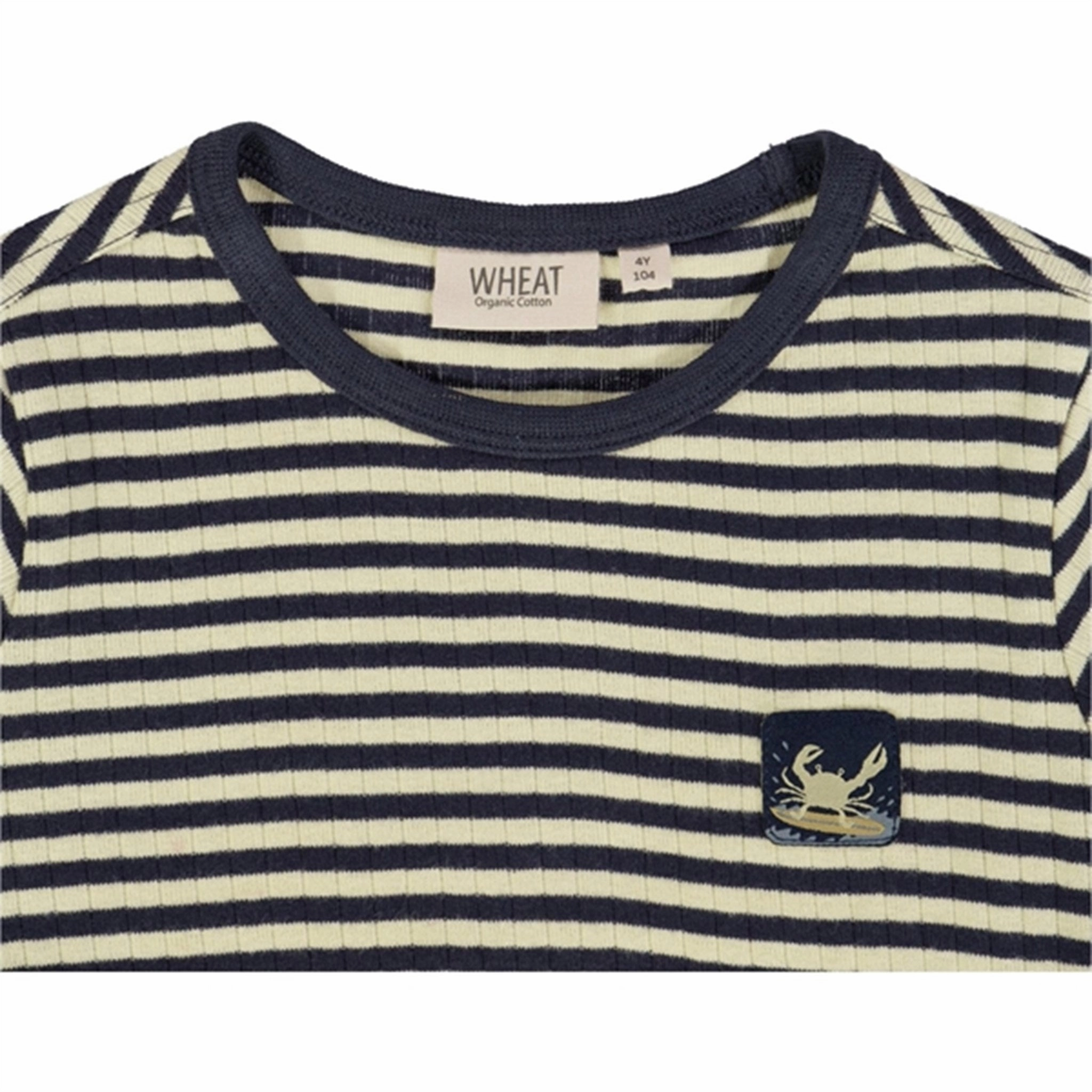 Wheat Midnight Stripe Surfcrab Badge T-shirt Casual Layers