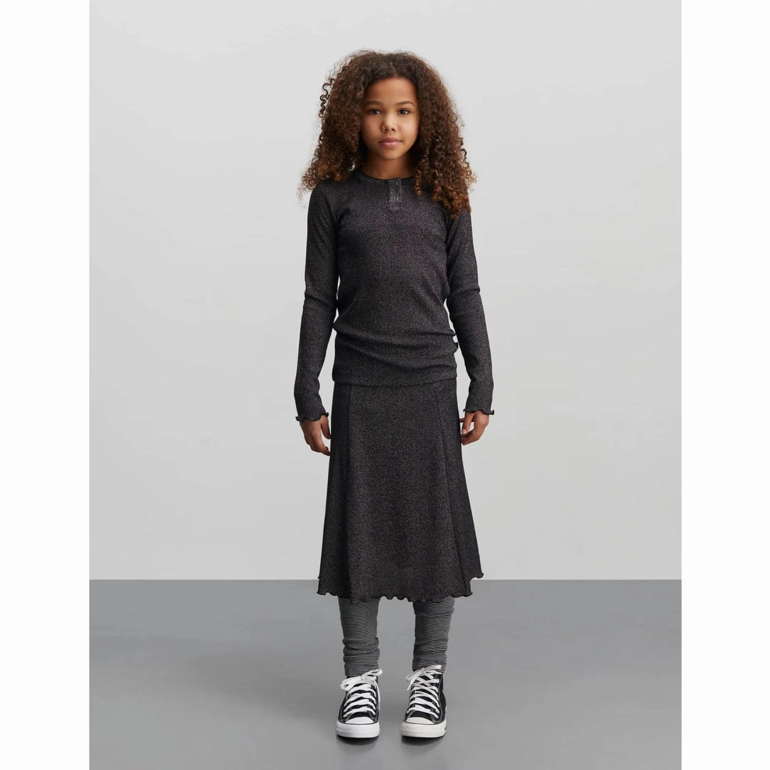 Trendy Outfit Mads N?rgaard Gun Metal 2X2 Lurex Tala Blouse