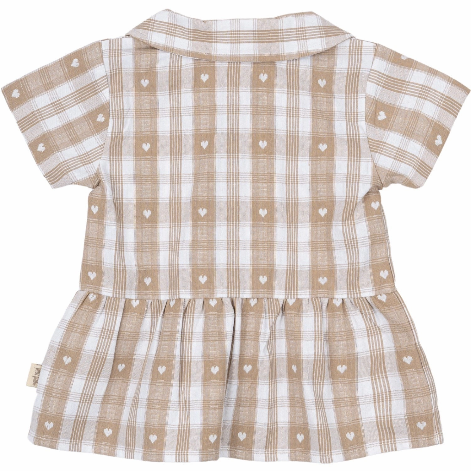 Lightweight Comfort handmade touch Petit Piao Off White Heart Shirt S/S Round Woven