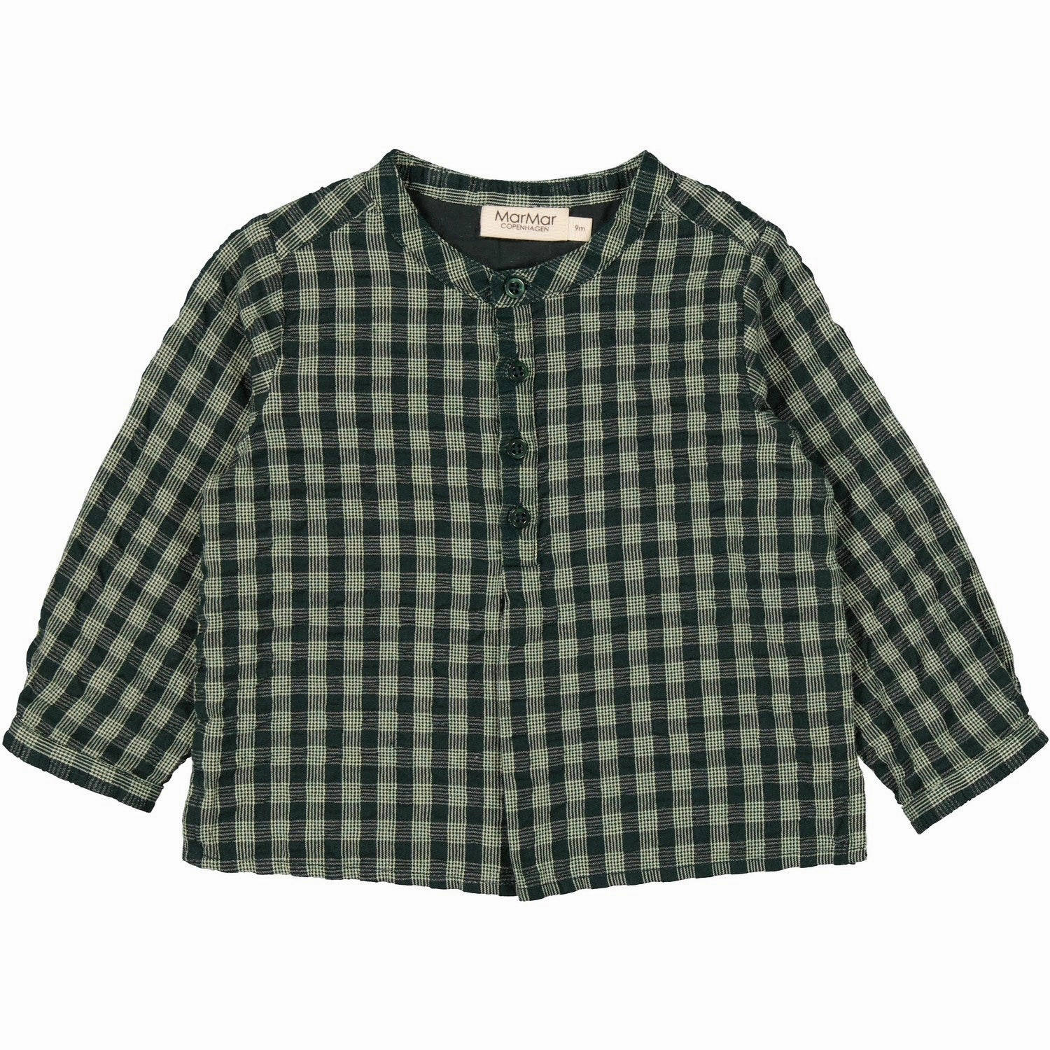 Urban Style MarMar Seersucker Gingham Dark Leaf Check Totoro Shirt