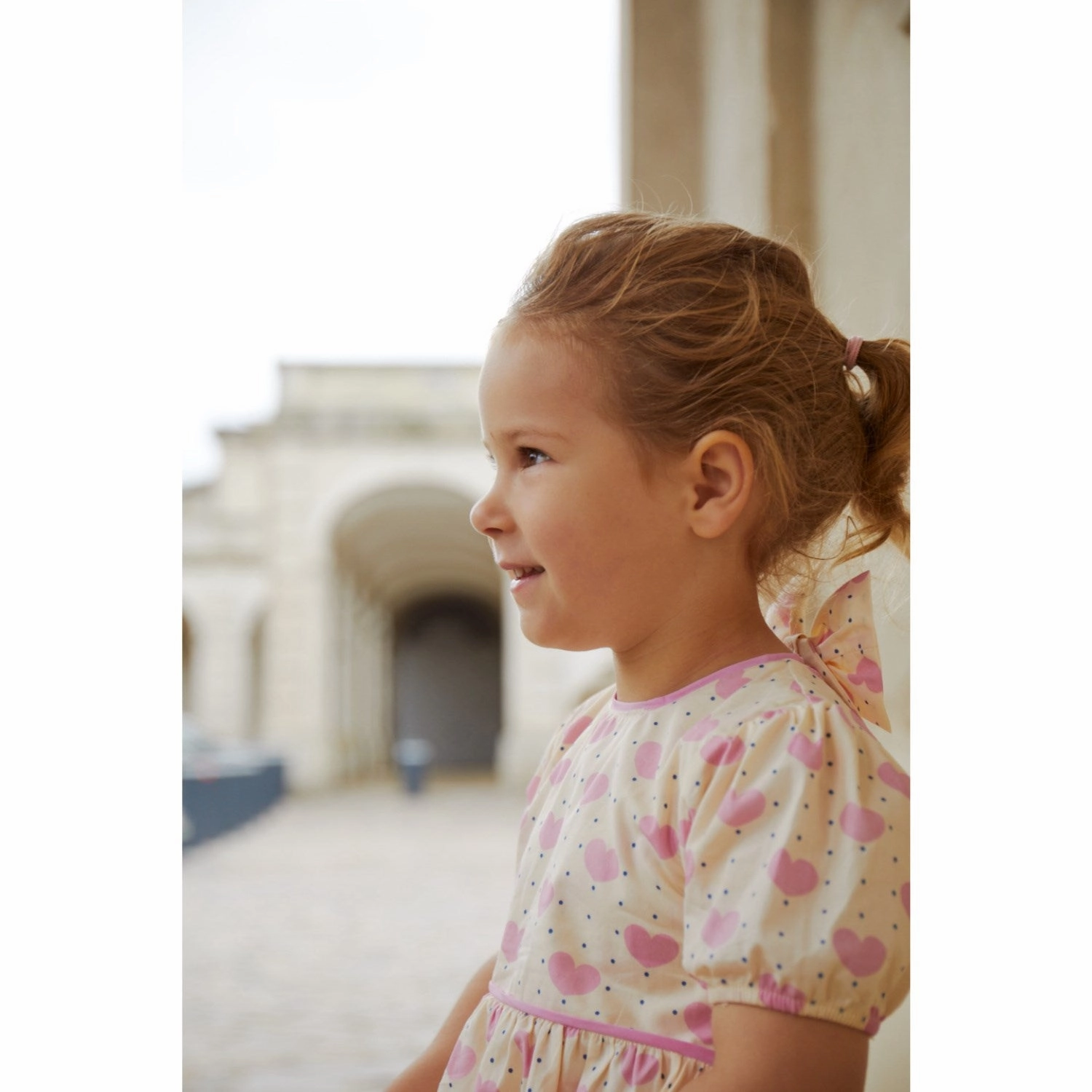 COPENHAGEN COLORS Heart Aop Heart & Dots Dress Casual Tones