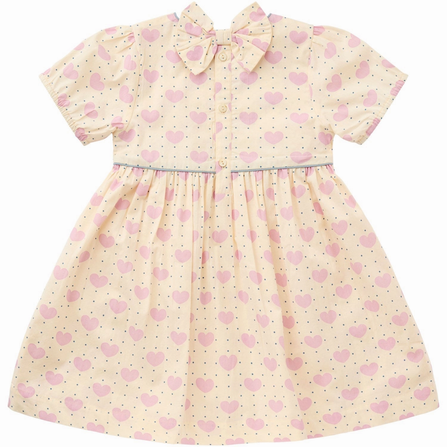 Bright-colored piece COPENHAGEN COLORS Heart Aop Heart & Dots Dress