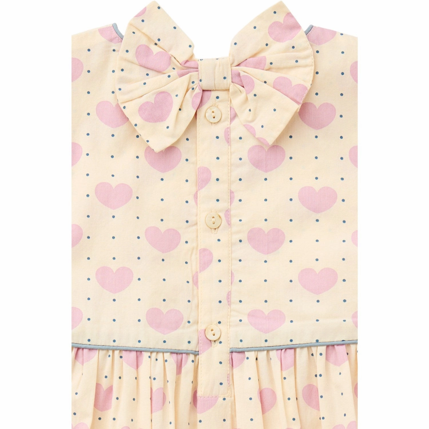 COPENHAGEN COLORS Heart Aop Heart & Dots Dress Linen Chic