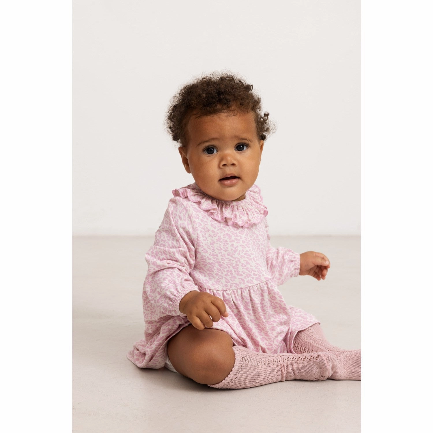 MarMar Leopard Pink Leo Diora Frill Dress Feel Good Long Sleeve