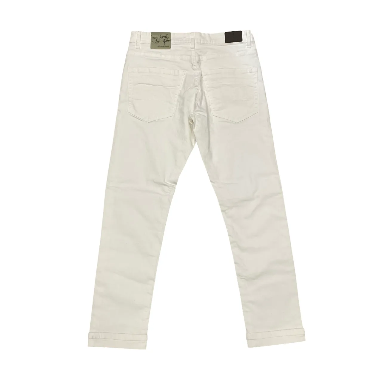 Trez pantalone 5 tasche da uomo BEER-BULL2 M48684 109 bianco Relaxed Fashion Eco Dye Process