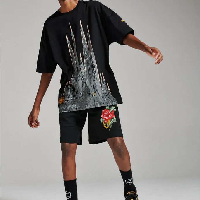 Dolly Noire maglietta manica corta BENCH Sagrada Familia Tee ts104-tb-01 nero Soft Touch Texture