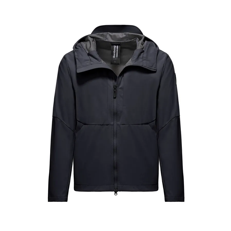 Reunion Bomboogie giubbino con cappuccio da uomo antipioggia e antivento sfoderata JM8400TNSD4 297 blu scuro
