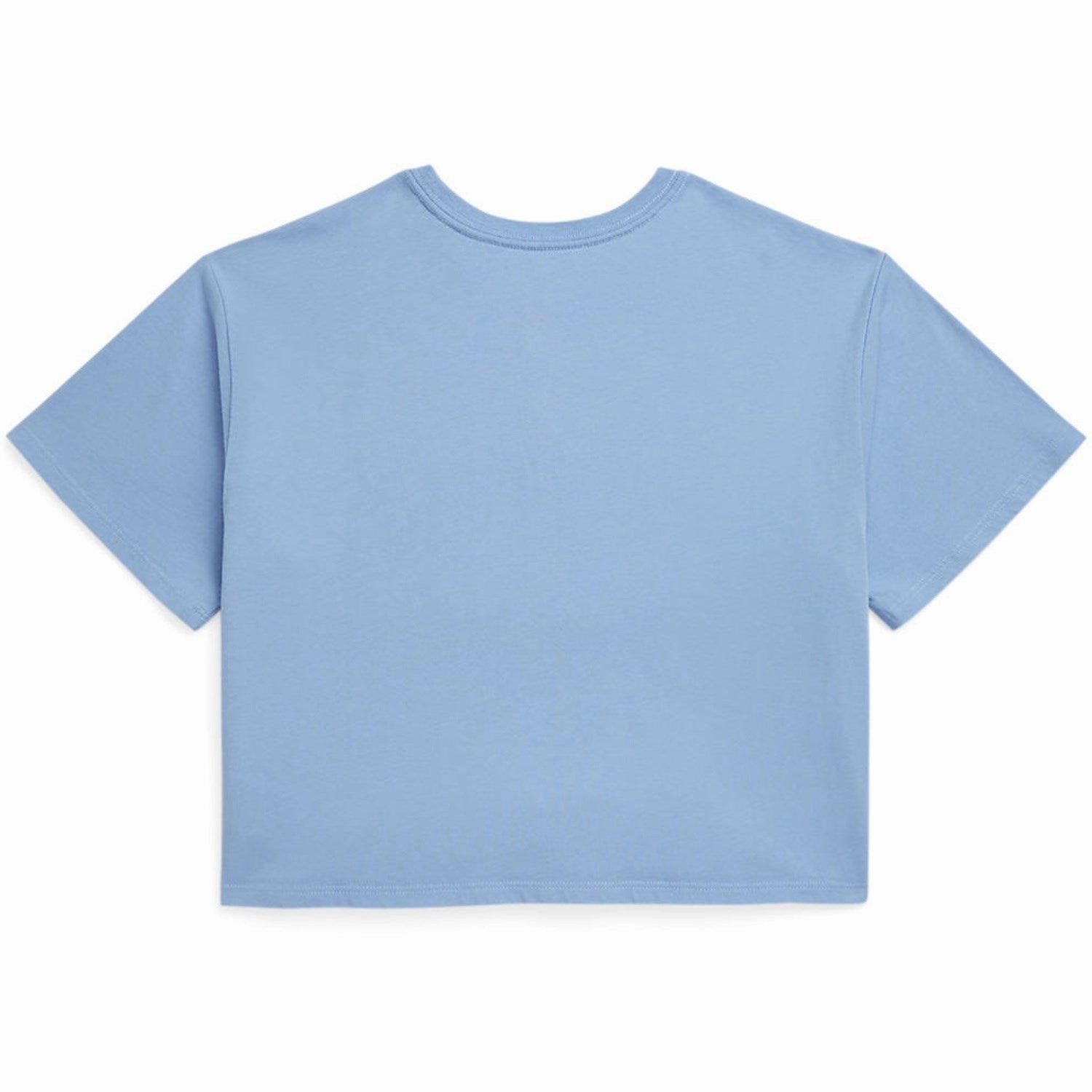 Polo Ralph Lauren Chambray Blue Cropped T-Shirt Quick Wear