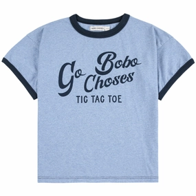 Temperature Regulating Fabric Bobo Choses Light Blue Go Bobo T-Shirt