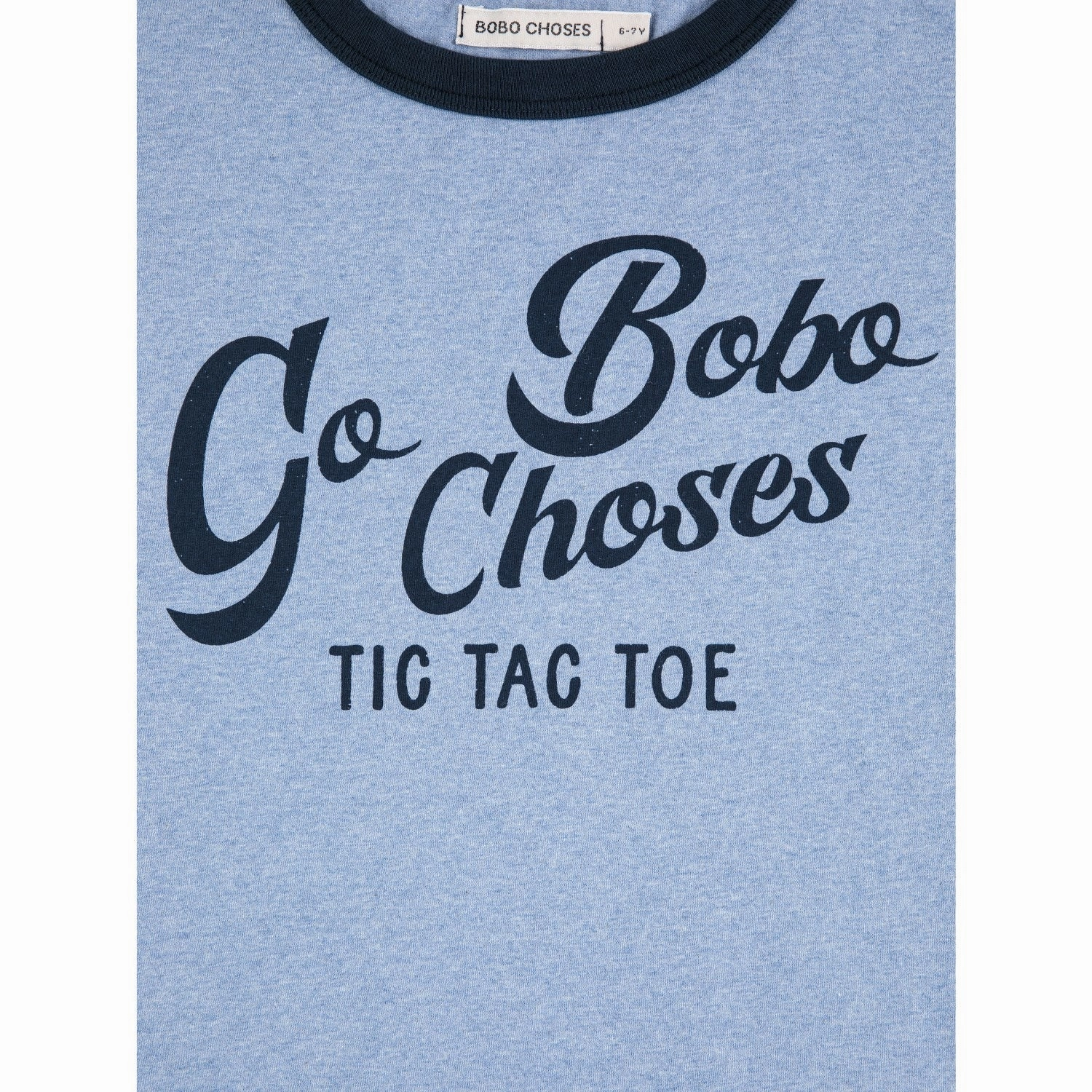 Bobo Choses Light Blue Go Bobo T-Shirt hypoallergenic material