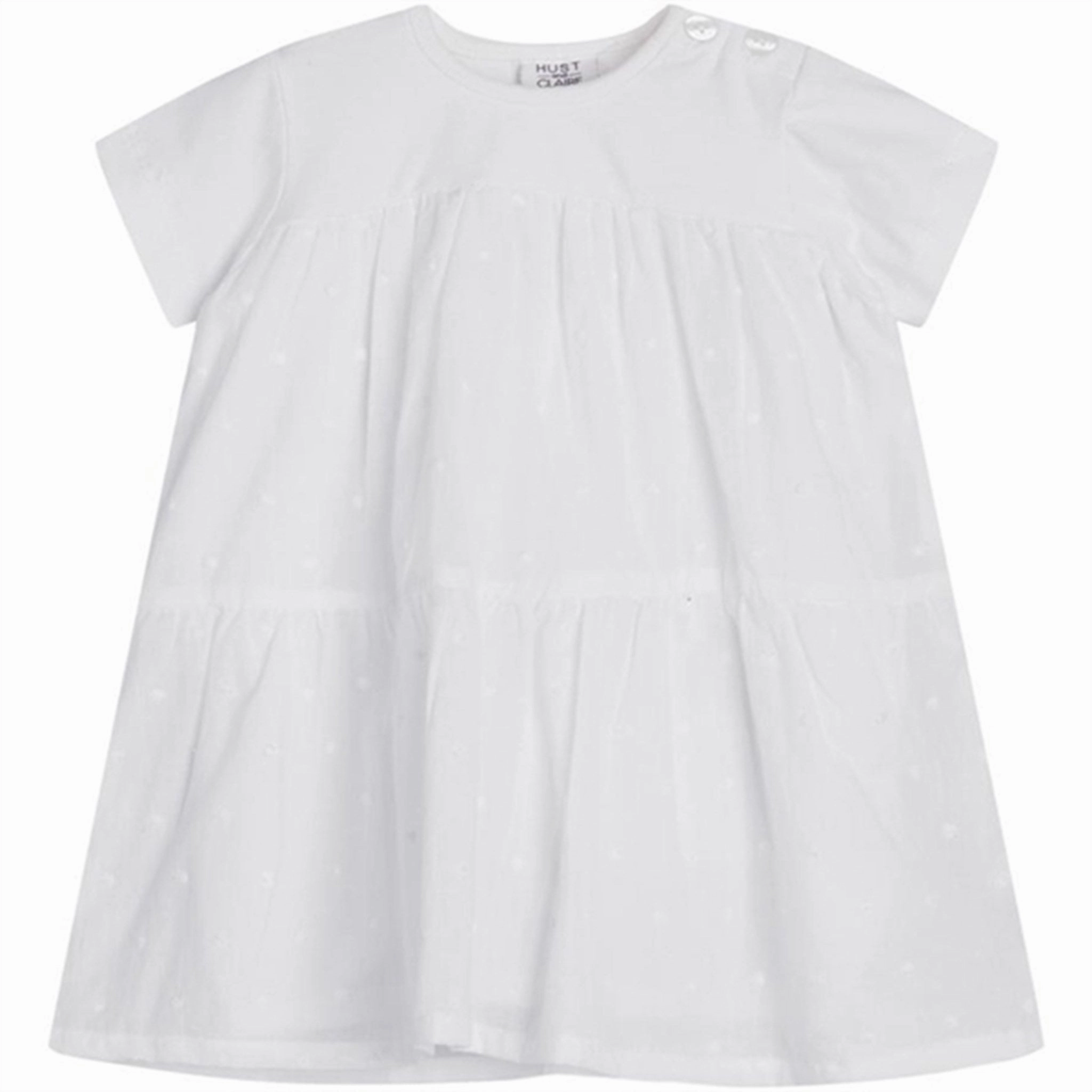 Hust & Claire Baby Kristiane Dress White Smooth Texture Soft Flow