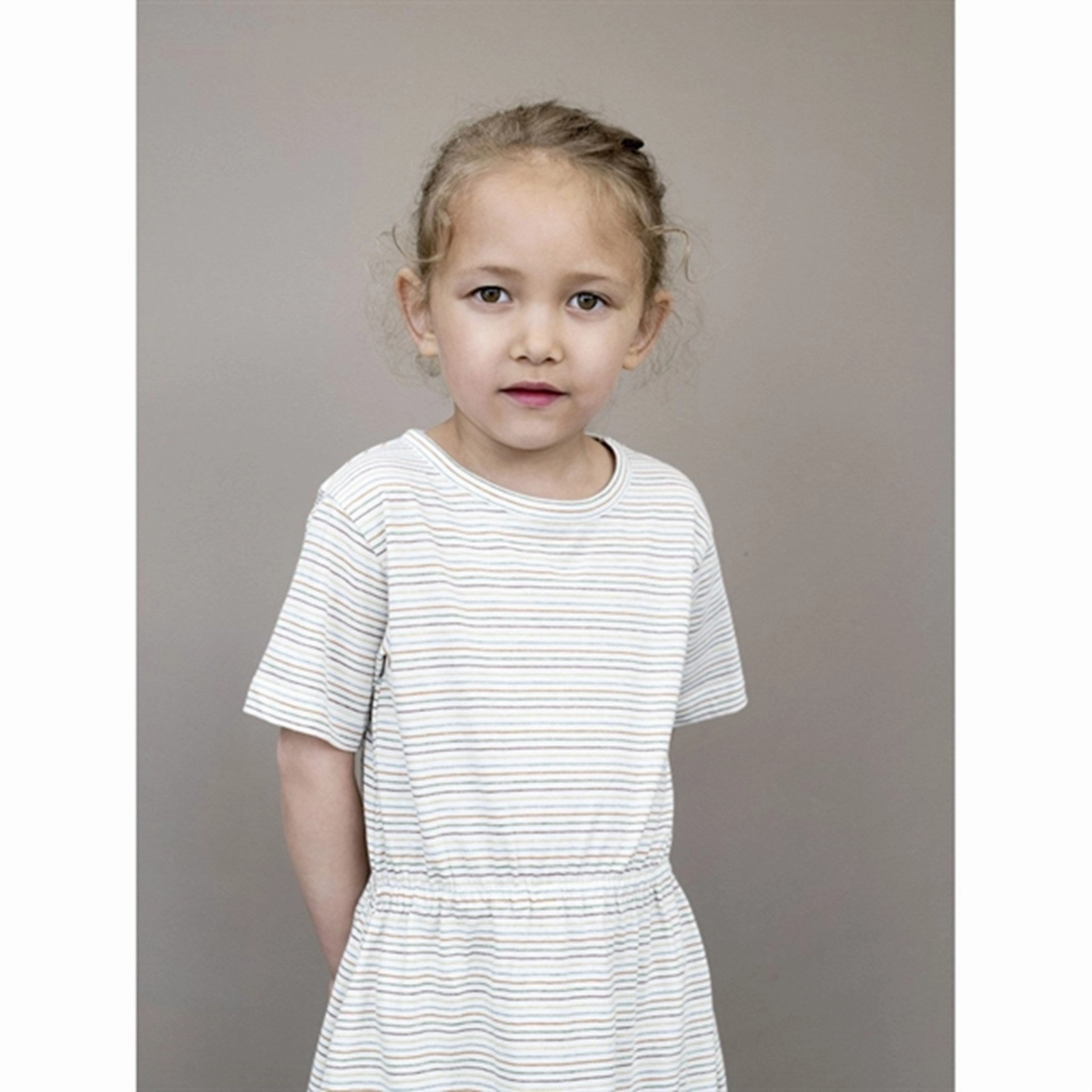 Casual Essential Serendipity Rainbow Stripe Jersey Dress