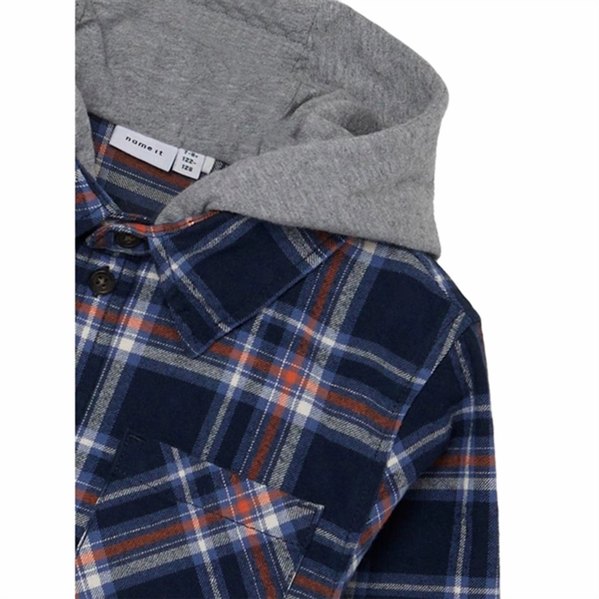 Name it Dark Sapphire Batin Shirt Quick Release Placket Special Occasion