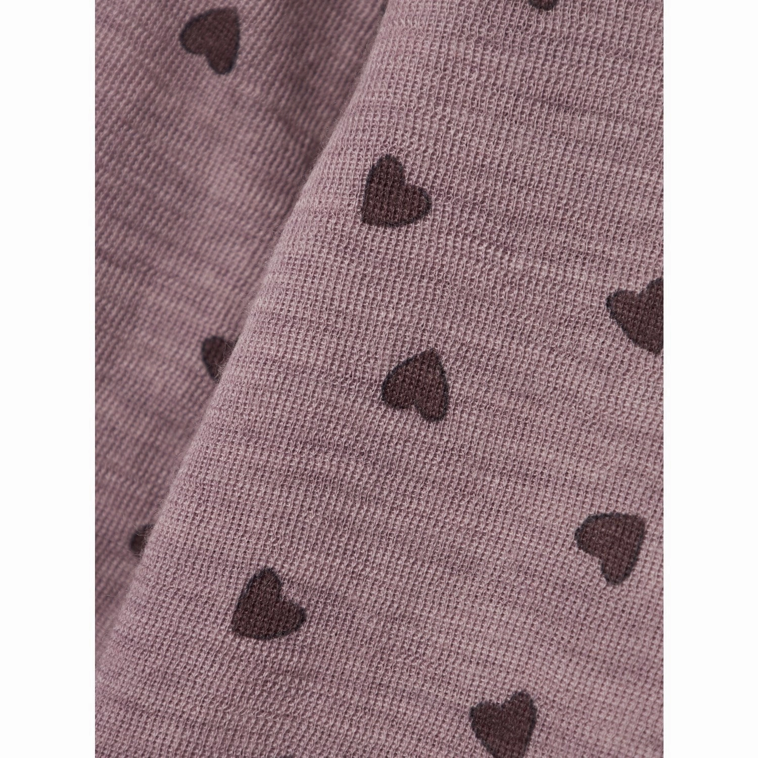 Contrast Stitch Name It Purple Dove Wang Wool Rib Blouse AOP