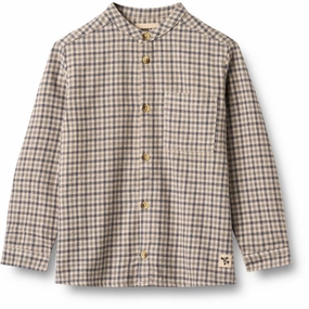 Wheat Blue Check Shirt L/S Willum hypoallergenic Low Profile Pocket Design