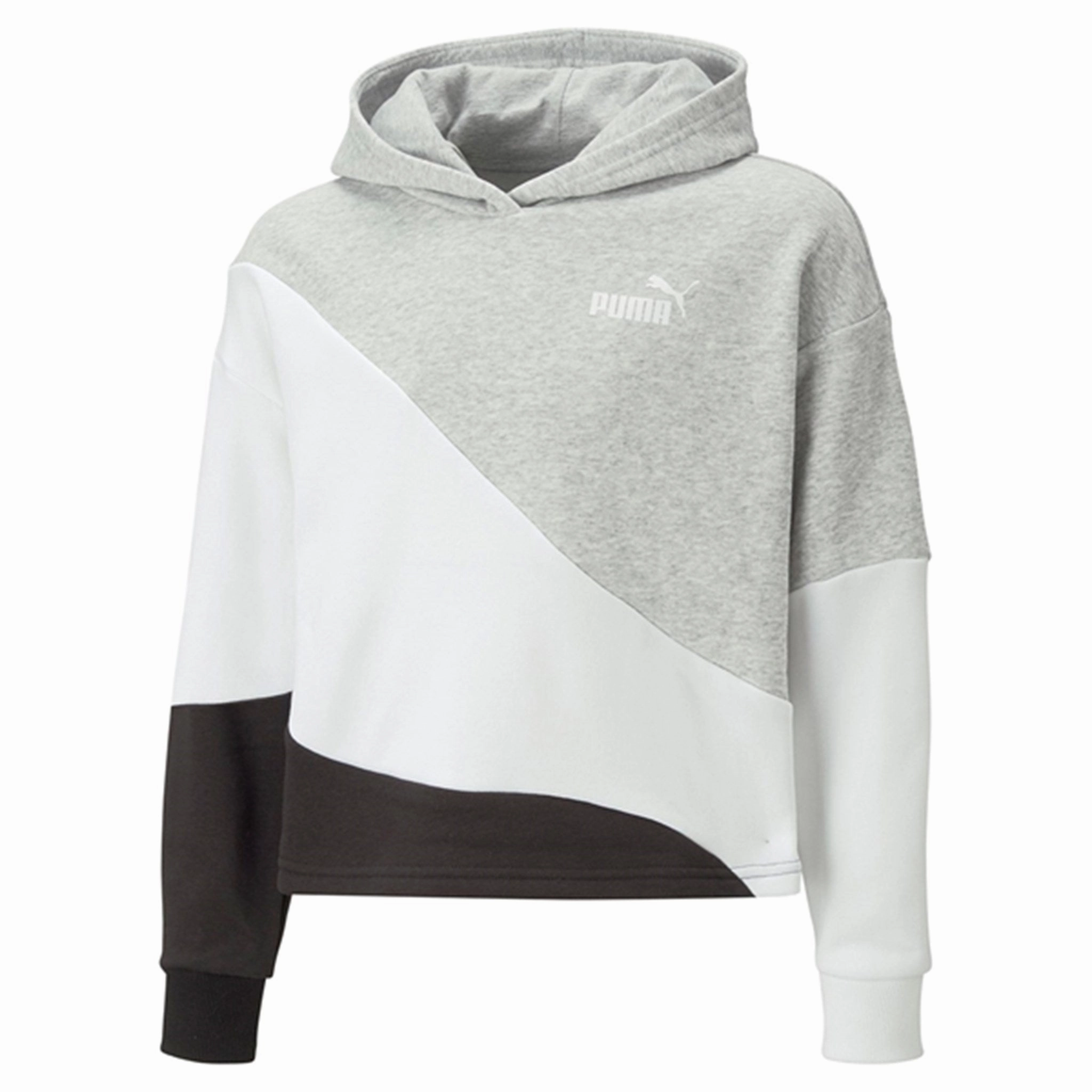 Puma Hoodie Puma Grey/White/Black Embroidered Logo College Campus
