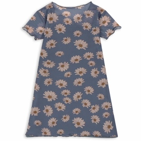 Konges Sl?jd Daisy Blue Mel Dress All-Day Wear Smart Fashion